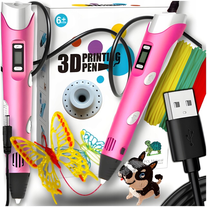 DŁUGOPIS 3D DLA DZIECI DRUKARKA 3D MAGICZNY DŁUGOPIS 3D + WKŁAD 10 METRÓW