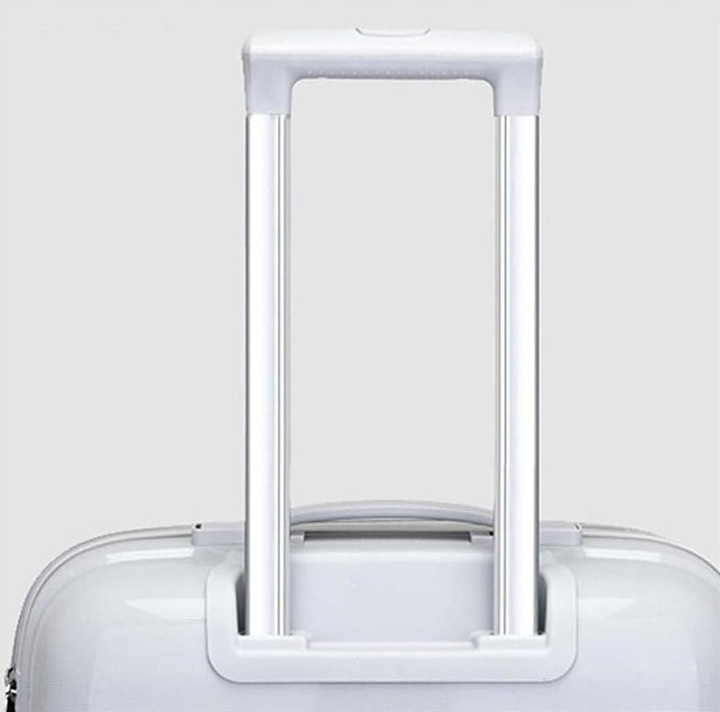 WALIZKA KABINOWA 37L srebrna szarość 55cm x 35cm x 22cm polipropylen twarda