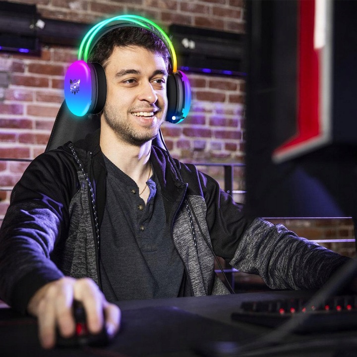 ONIKUMA X25 SŁUCHAWKI GAMINGOWE NAUSZNE PRZEWODOWE Z MIKROFONEM DO PC RGB