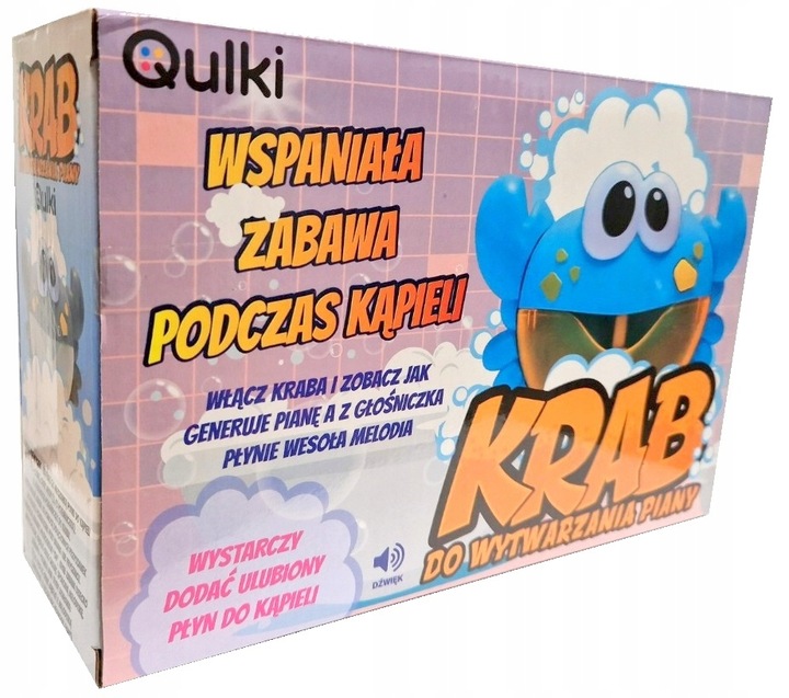 MASZYNKA DO ROBIENIA BĄBELEK PIANY W WANNIE KRAB