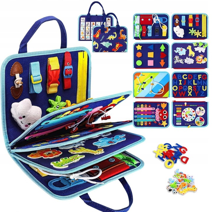 Tablica Manipulacyjna Sensoryczna dla Dzieci Miękka Edukacyjna Montessori