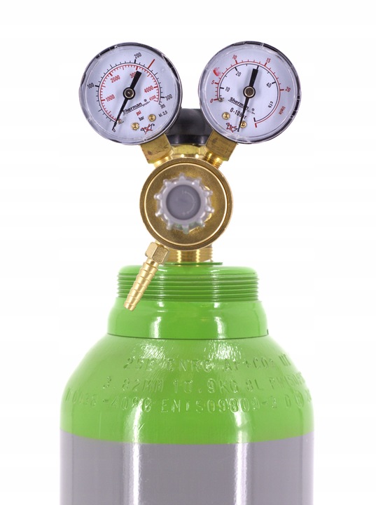 MIX (82% AR + 18% CO2)Butla 8L 150BAR PEŁNA NOWA + Reduktor MINI