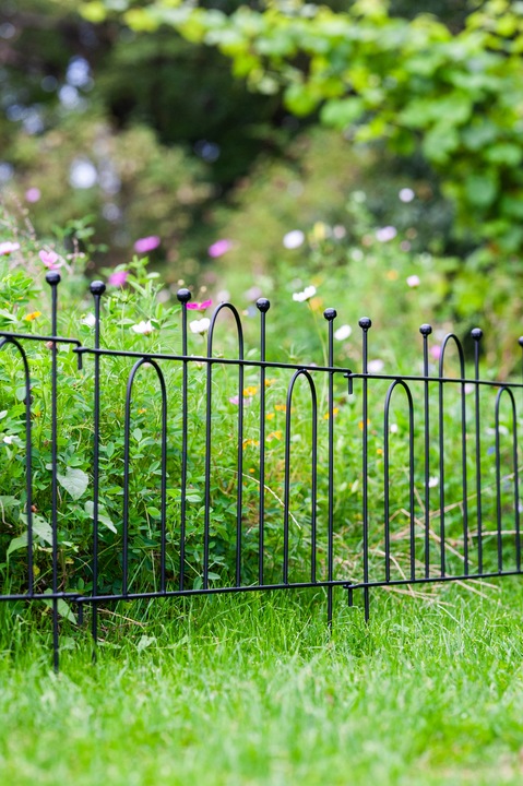 OGRODOWY PŁOT METALOWA PODPORA DO ROŚLIN PODPORY DO KWIATÓW CZARNY