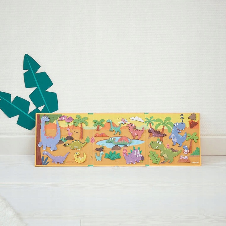 Układanka Magnetyczna Dinozaury Magneti'stories dla dzieci, 3 lata+, Janod