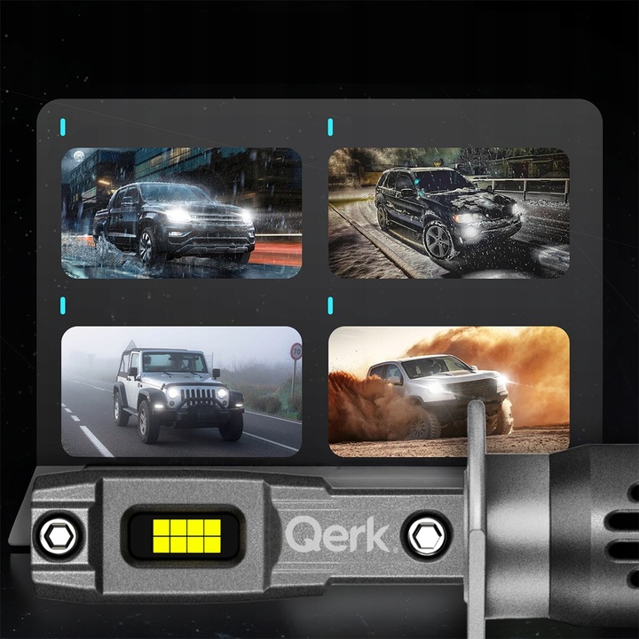 ŻARÓWKI LED H1 QERK 1 DO 1 WIĘCEJ ŚWIATŁA CAN RETROFIT IDEALNIE DOPASOWANE