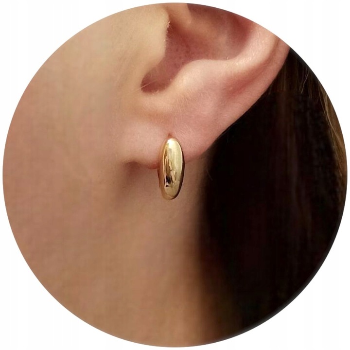 ZŁOTE KOLCZYKI TRADYCYJNE SUBTELNE ANGIELSKIE ELEGANCKIE DLA KOBIETY