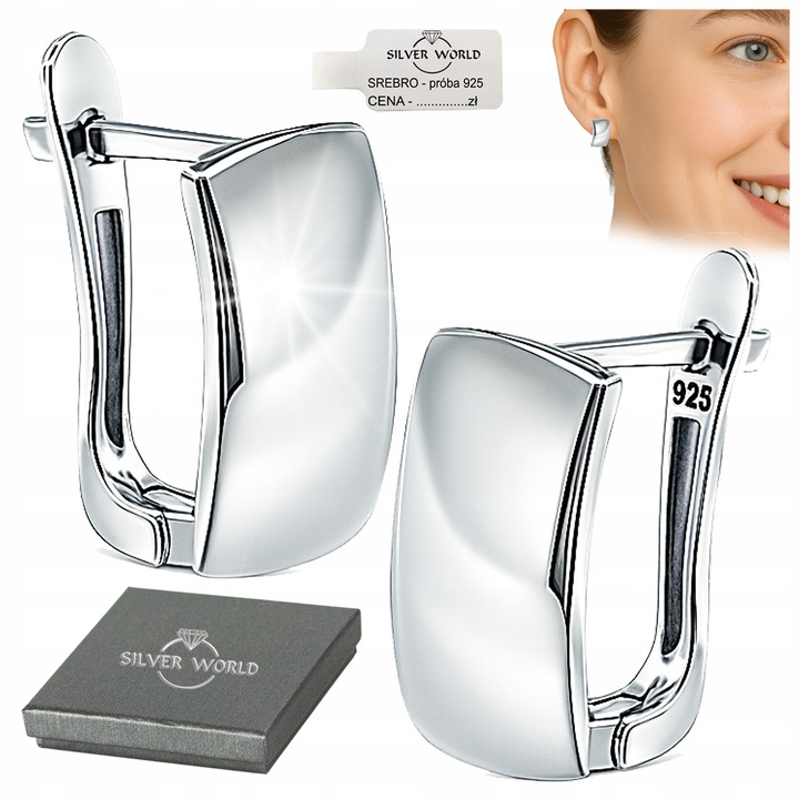 KOLCZYKI SREBRNE 925 WISZĄCE NA SZTYFCIE ANGLIKI DAMSKE NA PREZENT +GRATIS
