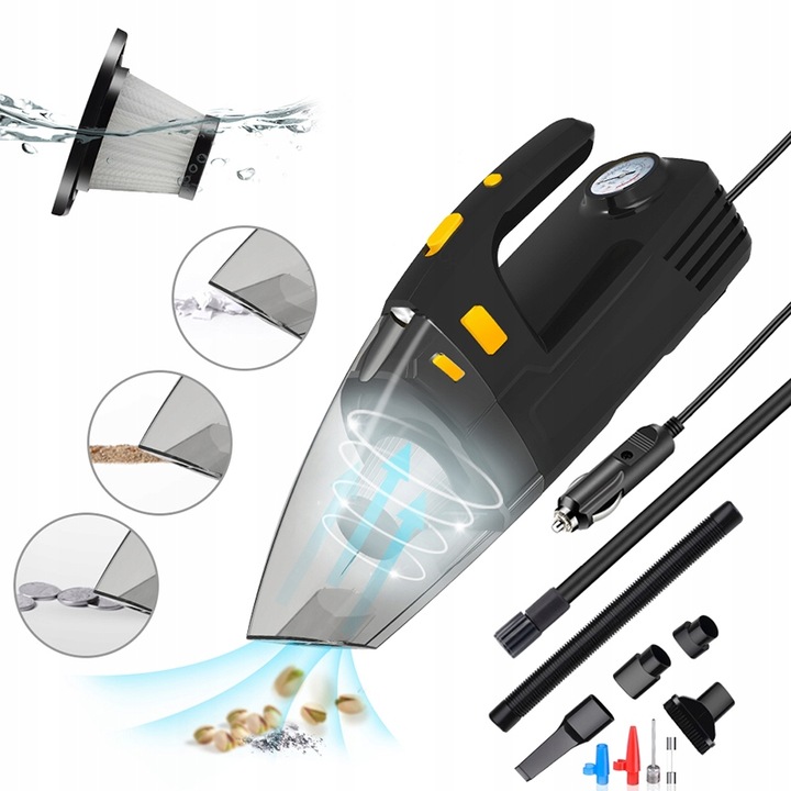 ODKURZACZ KOMPRESOR SAMOCHODOWY POMPKA ROWEROWA ELEKTRYCZNA SPRĘŻARKA