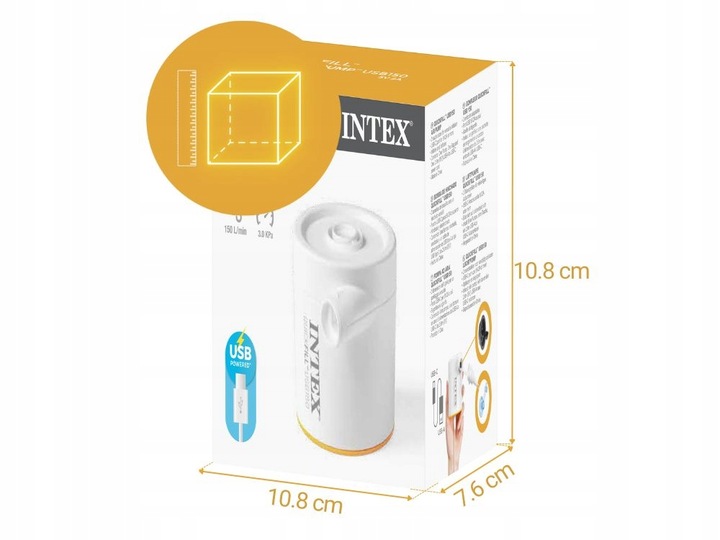 Mini Pompka USB Elektryczna 5V/2A Intex 66616 MODEL 2025