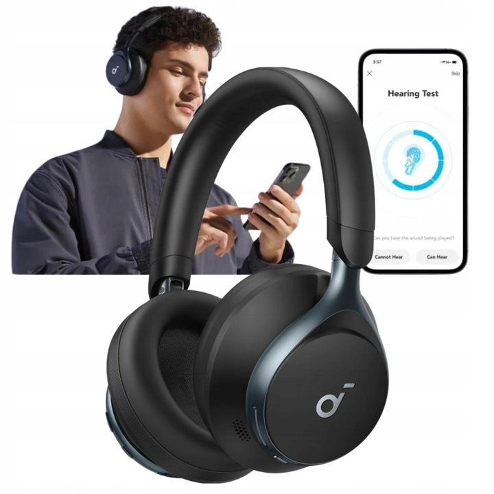 Słuchawki bezprzewodowe Soundcore Space One Czarne ANC LDAC Hi-Res