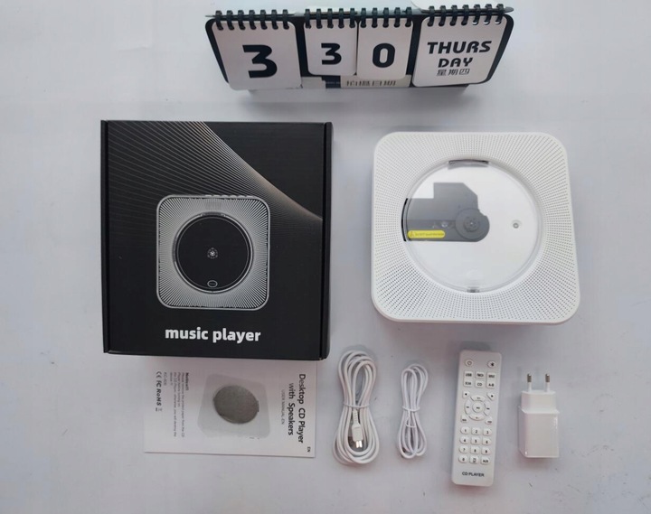 PULPIT ODTWARZACZ CD BLUETOOTH WBUDOWANE GŁOŚNIKI HI-FI + PILOT