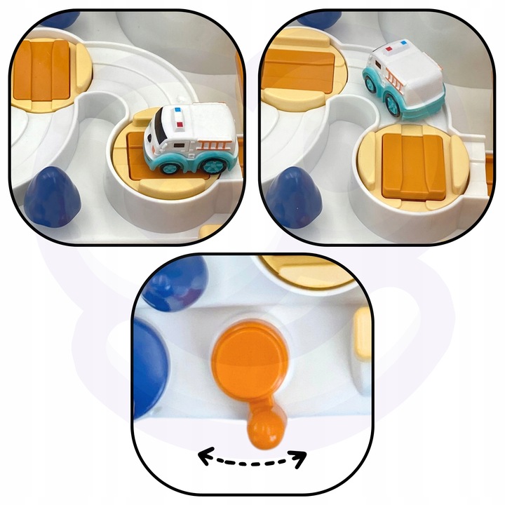 INTERAKTYWNY TOR PRZESZKÓD SAMOCHODOWY AUTKA PRZYGODA PANDY GRA WOOPIE