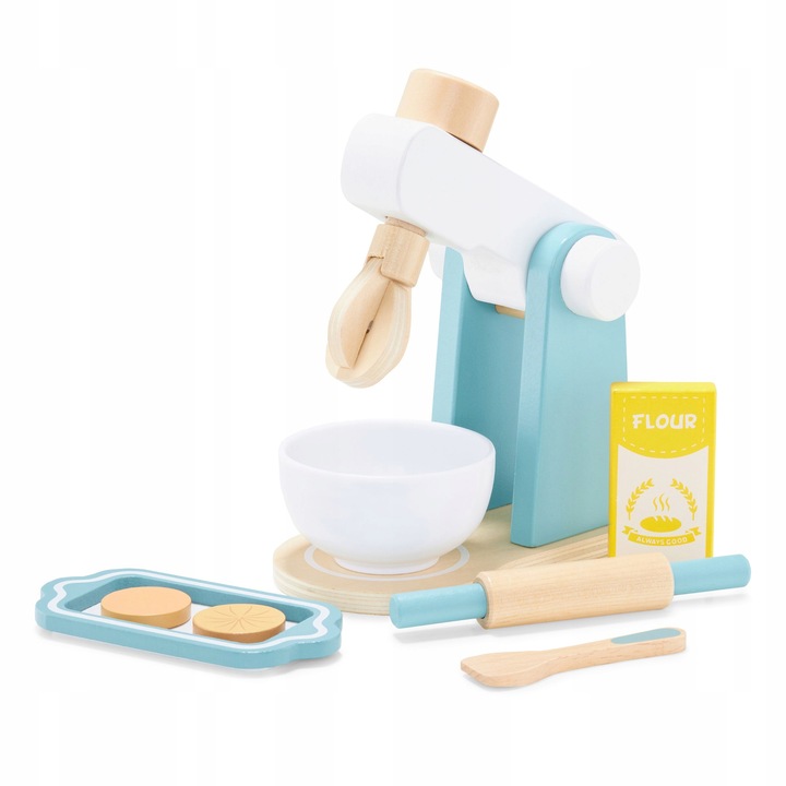 Zabawka Edukacyjna DREWNIANY MIKSER BLENDER ROBOT KUCHENNY DLA DZIECI 3+