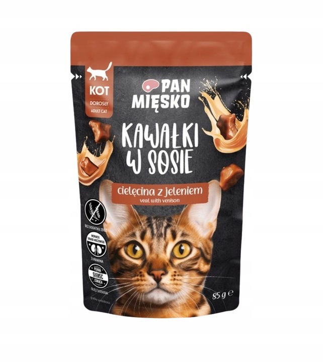 Pan Mięsko Karma mokra dla kota Mix Smaków Kawałki w sosie 12x85g