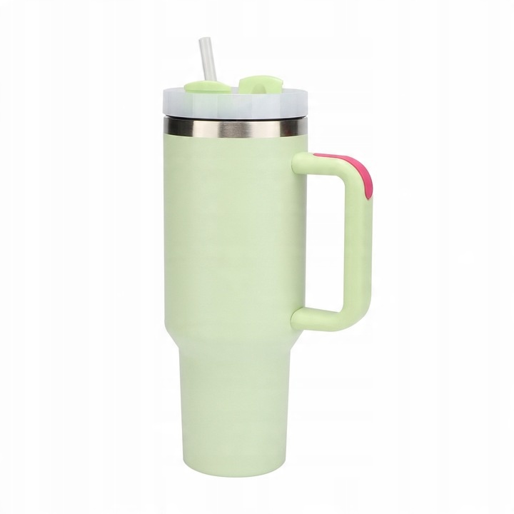 KUBEK TERMICZNY do kawy herbaty TERMOS szczelny ze słomką KAMILLE 1200ml