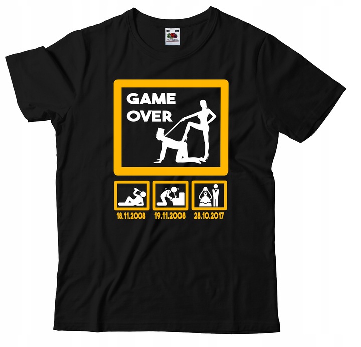 KOSZULKA NA WIECZÓR KAWALERSKI GAME OVER PREZENT