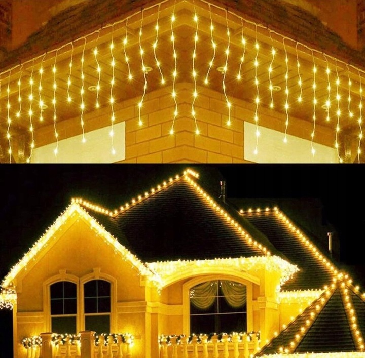 SOPLE 500 LED LAMPKI ZEWNĘTRZNE IP44 STAŁE + FLASH KURTYNA ŚWIETLNA GRUBE