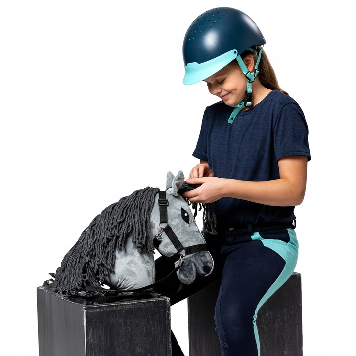 SKIPPI KOŃ NA KIJU HOBBY HORSE +KANTAR +WODZE A3 HANDMADE