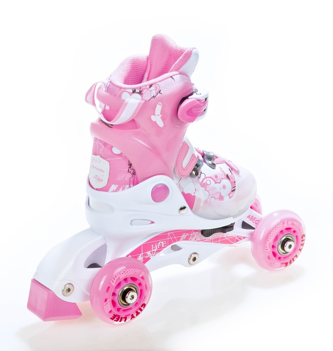 Rolko-Wrotki 3w1 Regulowane RAVEN Princess 26-29 Kauczuk