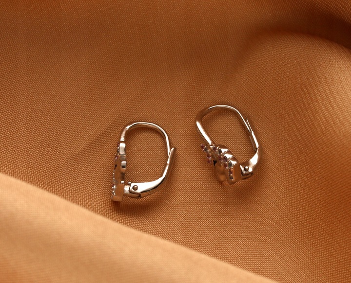 Kolczyki srebrne jednorożce dla dziewczynki dla dzieci angielskie srebro