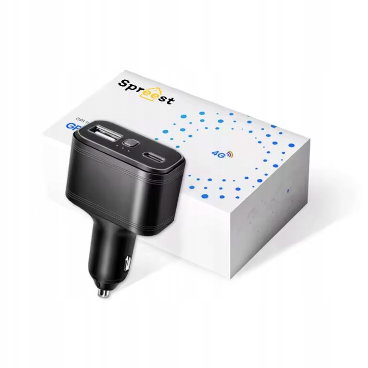 LOKALIZATOR GPS GSM 4G DO ZAPALNICZKI POJAZDU AUTA SAMOCHODU BEZ ABONAMENTU
