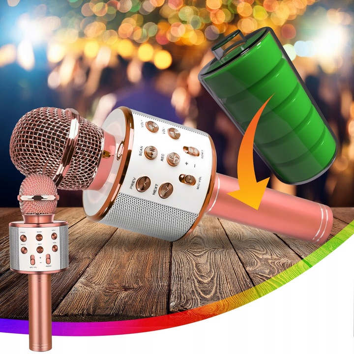 MIKROFON BEZPRZEWODOWY KARAOKE GŁOŚNIK BLUETOOTH PREZENT DLA DZIECI