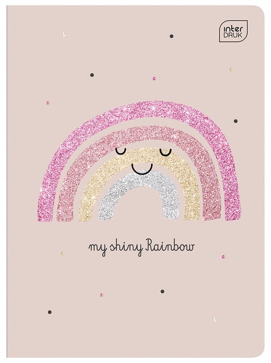 4 X ZESZYT A5 DLA DZIEWCZYNKI, 16 KARTEK, KRATKA, INTERDRUK, Brokat