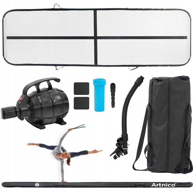 MATA GIMNASTYCZNA DMUCHANA ŚCIEŻKA AKROBATYCZNA 4m MATERAC ĆWICZEŃ AIRTRACK