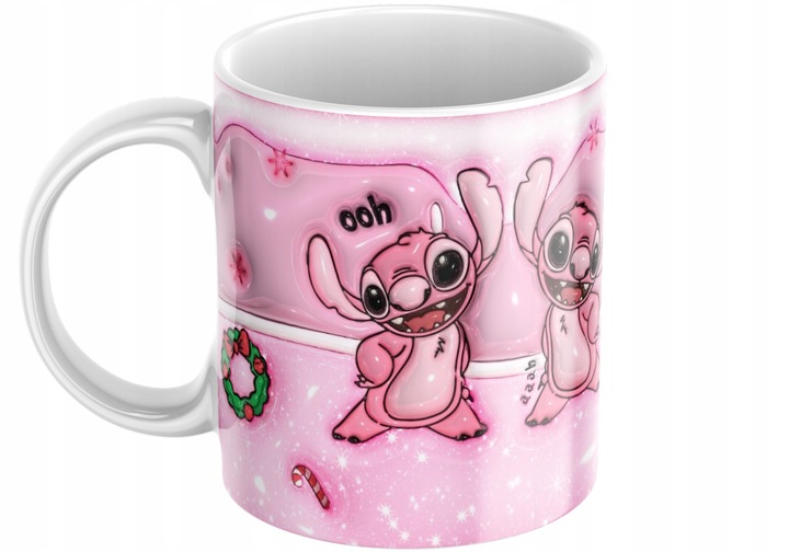 Świąteczny Kubek 3D Disney, Stitch - Idealny Na Prezent - Urodziny - NOWOŚĆ