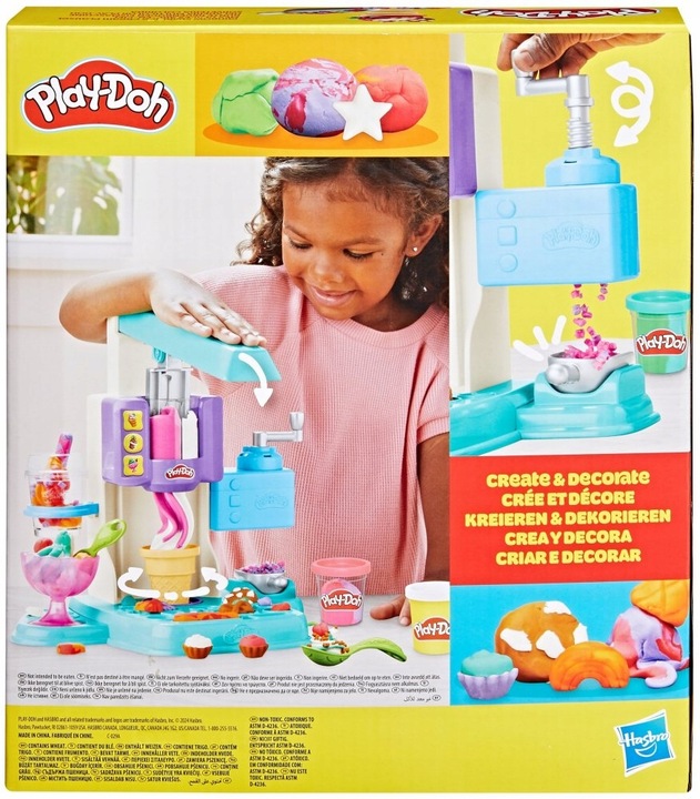 CIASTOLINA Play-Doh Lodziarnia Tęczowe ZAKRĘCONE LODY Zestaw Hasbro G0028