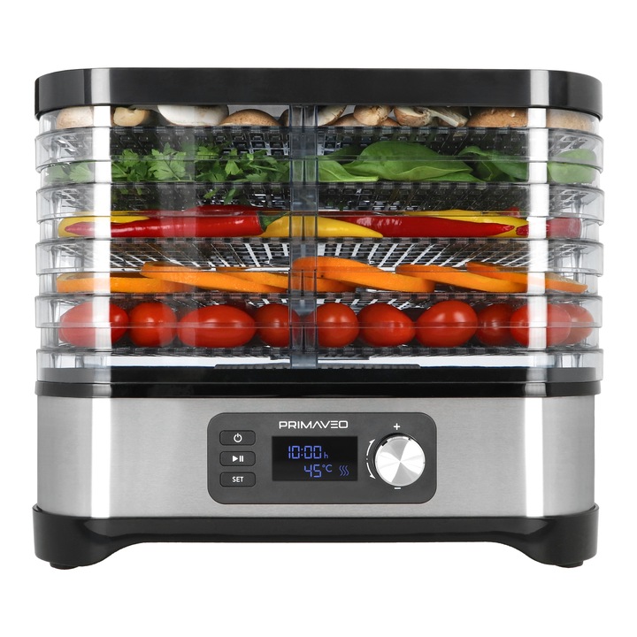 Suszarka do Grzybów Owoców Warzyw 16,8L TERMOOBIEG 450W TIMER PRIMAVEO 7SIT