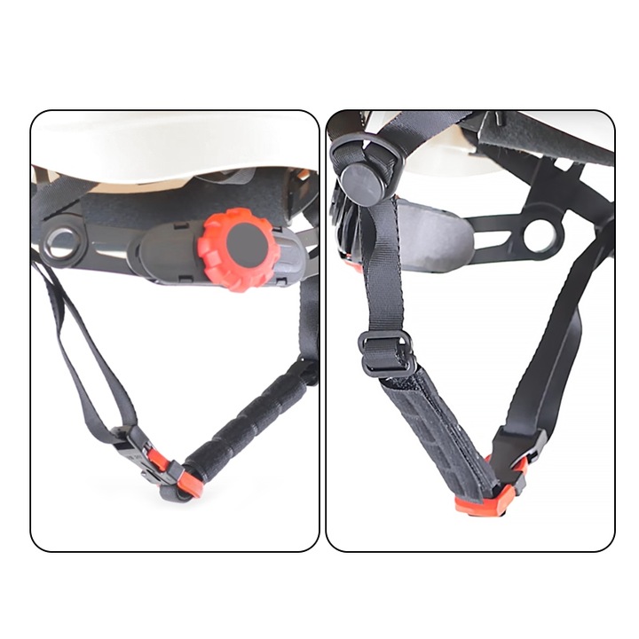 KASK OCHRONNY HEŁM WENTYLOWANY Z OKULARAMI BIAŁY KASK BUDOWLANY BHP LEKKI