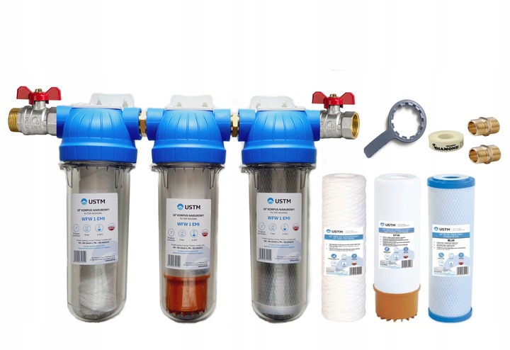 FILTR DO WODY WĘGLOWY ZMIĘKCZACZ WSTĘPNY 3/4'' KUREK