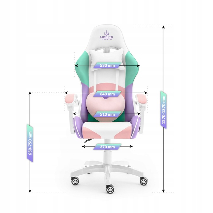 FOTEL GAMINGOWY DLA GRACZA BIUROWY HELL'S