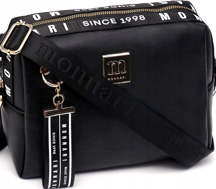 Torebka listonoszka Monnari BAG0170-020 ekoskóra czarna