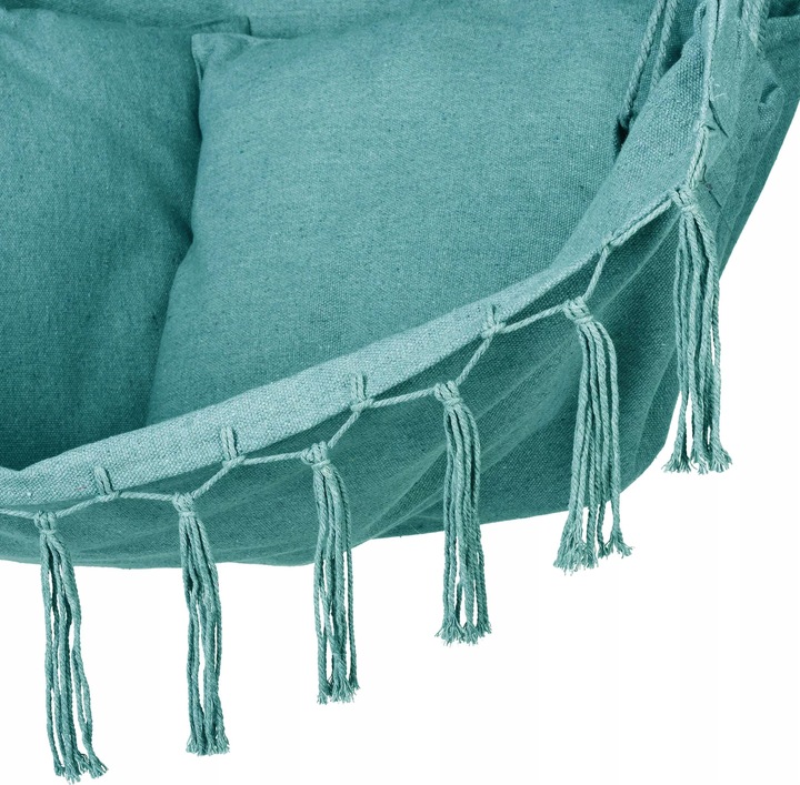 FOTEL WISZĄCY KRZESŁO BRAZYLIJSKE HUŚTAWKA HAMAK BOHO FRĘDZLE OUTTEC