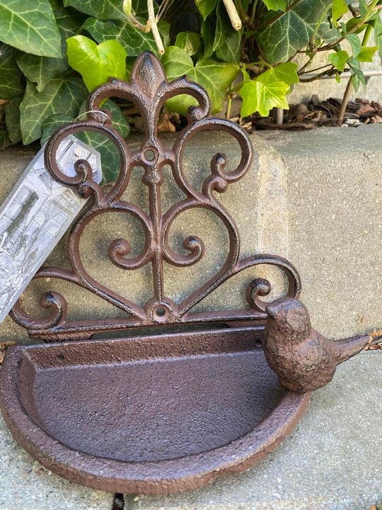 Poidełko Karmnik dla ptaków 17,5x18x10cm żeliwne