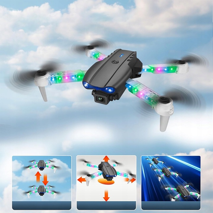 INTELIGENTNY DRON ZDALNIE STEROWANY KAMERA RC QUADCOPTER 2 AKU