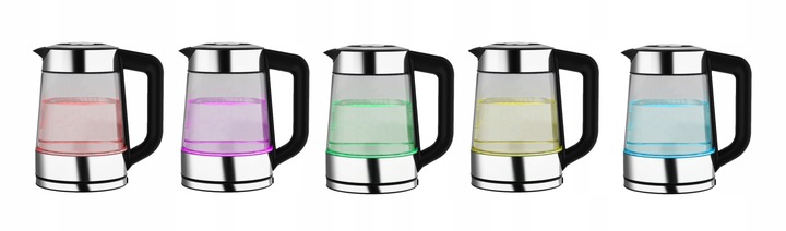 CZAJNIK ELEKTRYCZNY SZKLANY 1,7L 2200W REGULACJA TEMPERATURY LED LCD