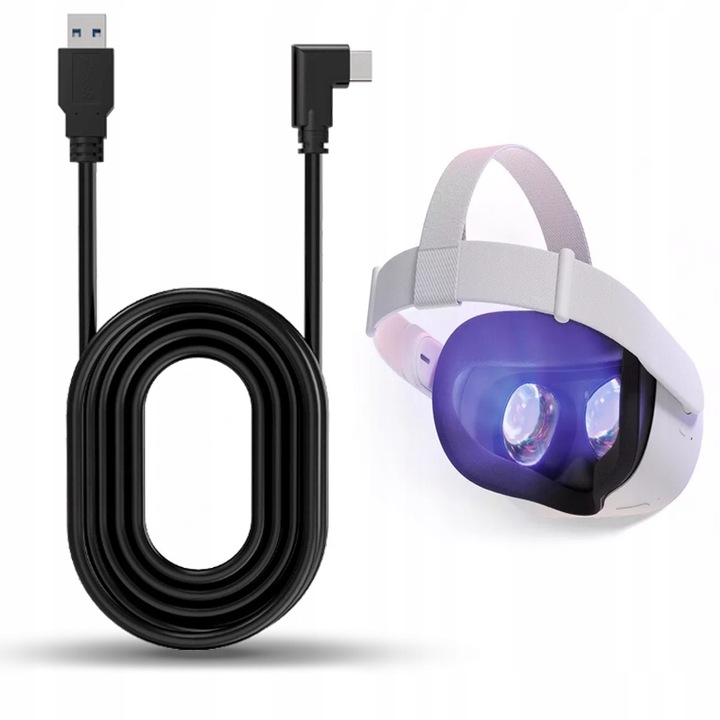 GRUBY PRO KABEL 5m do OCULUS LINK SteamVR QUEST 1 QUEST 2 QUEST 3 HQ