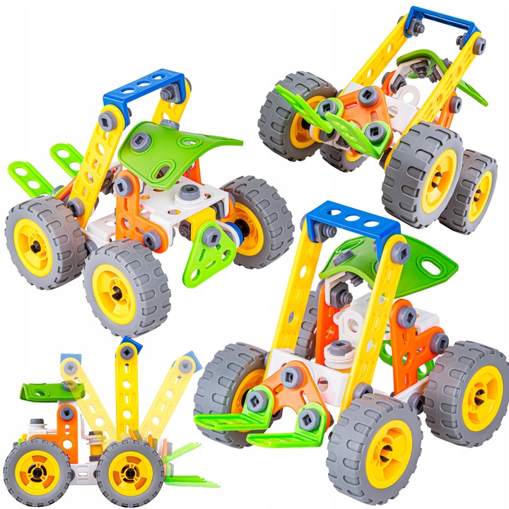KLOCKI KONSTRUKCYJNE POJAZD BUDOWLANY DO SKRĘCANIA