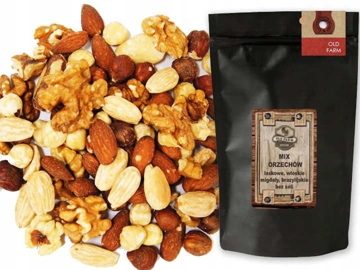 MIESZANKA ORZECHÓW 1 KG ORZECHY MIX MIGDAŁY, LASKO