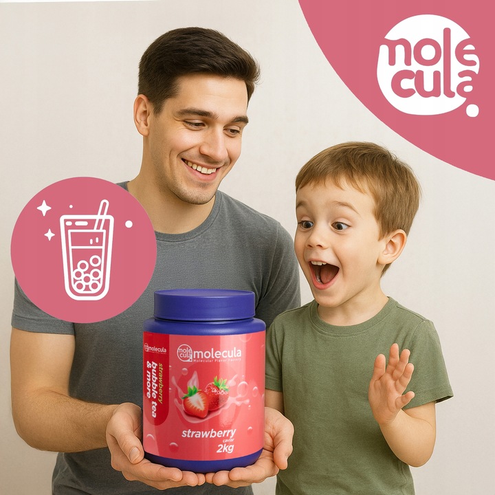 Molecula - KULKI do BUBBLE TEA - 2kg - MOLEKULARNY KAWIOR - TRUSKAWKA