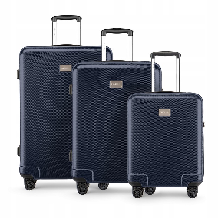 PUCCINI Zestaw WALIZEK Podróżnych PC Komplet Polikarbon 3w1 PC029 7A