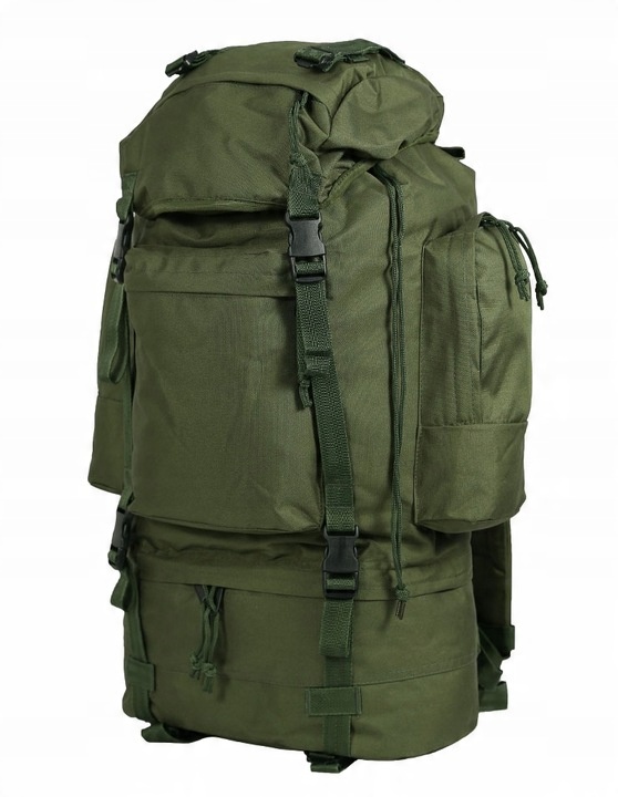 Plecak turystyczny wojskowy taktyczny Mil-Tec Ranger 75 l olive z pokrowcem