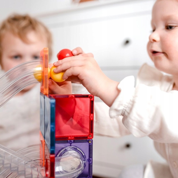 CONNETIX: Super Kulodrom duży 134 el. klocki magnetyczne konstrukcyjne tor