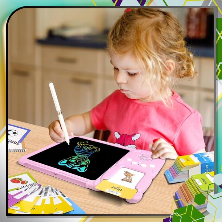 CZYTNIK KART DO NAUKI SŁÓWEK ANGIELSKI ZABAWKA DLA DZIECI RYSIK ZNIKOPIS