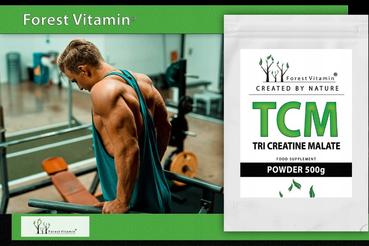 CZYSTA KREATYNA JABŁCZAN KREATYNY TCM 500g SIŁA I WYTRZYMAŁOŚĆ + MIARKA