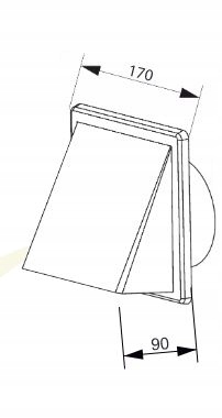 Kratka wentylacyjna z okapem Airroxy ⌀ 150mm