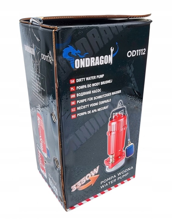 POMPA DO WODY BRUDNEJ CZYSTEJ ZANURZENIOWA PŁYWAK SITO SZAMBA SCIEKÓW 3350W